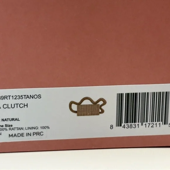 NWT Cult Gaia Elsa Natural Clutch Tan - Picture 3 of 6